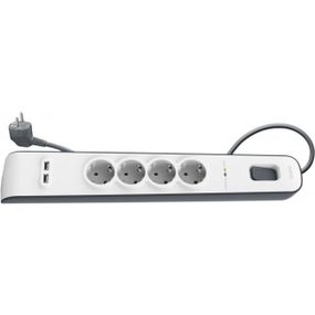 Сетевой фильтр Belkin 4хSchuko, 2xUSB 2.4A, c защитой от перенапряжения, 525 Дж, 2m, white (BSV401vf2M)