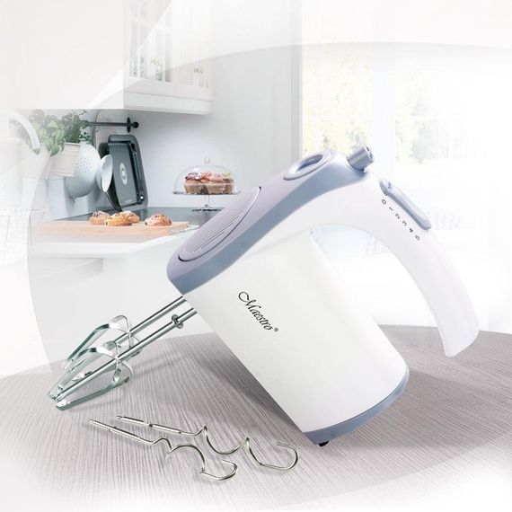 Миксер ручной Maestro MR-505-WHITE, 400 Вт, для взбивания и замешивания теста | Зображення 1