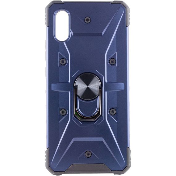 Ударостійкий чохол Pathfinder Ring для Xiaomi Redmi 9A TPU+PC, Кольцо-держатель, Синий / Navy