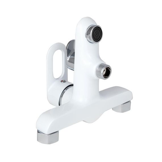 Смеситель для ванны Lidz Latwa 006 (c душевым гарнитуром) (k35) LDLAT006WHI45424 White | Зображення 2