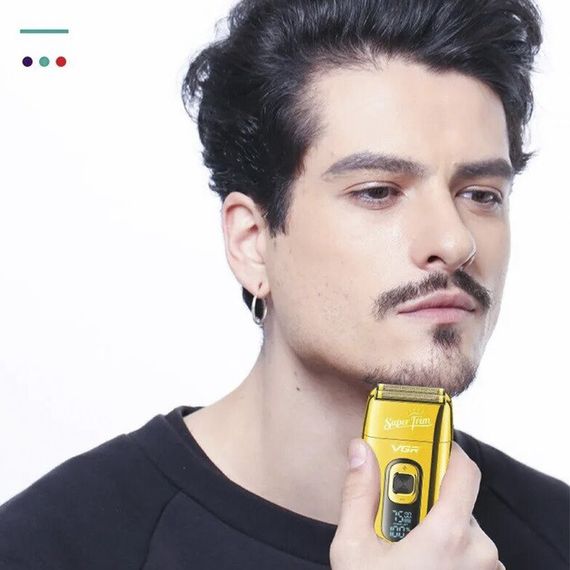 Електробритва Шейвер з дисплеєм VGR V-332. OB-660 Колір: золотий | Зображення 3