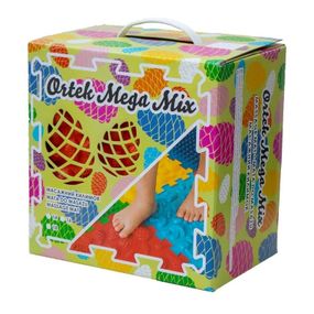 Набір масажних килимків "Мега Мікс" Ортек 10175-OTK 16 елементів, 27x28 см