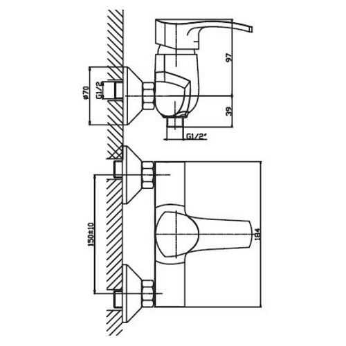 Змішувач для душа Haiba FOCUS 003 (HB0113) | Зображення 1