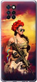 Чехол на Infinix Note 10 Pro Украинка с оружием "5316u-2709-17620"