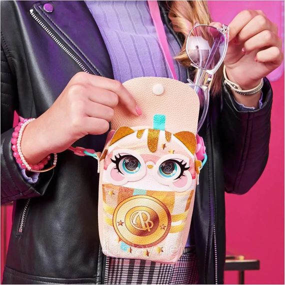 Інтерактивна сумочка на пояс зі світлом Кішка Purse Pets Catpuchino Interactive Pet Toy & Girls Crossbody Bag | Зображення 5