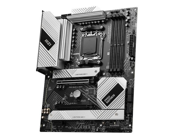 Материнcкая плата MSI PRO B650-A WIFI sAM5 B650 4xDDR5 M.2 HDMI DP WiFi BT ATX 911-7D75-013 | Зображення 3