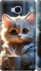 Чохол на Huawei Honor 5X Білий кіт "5646m-176-2448"