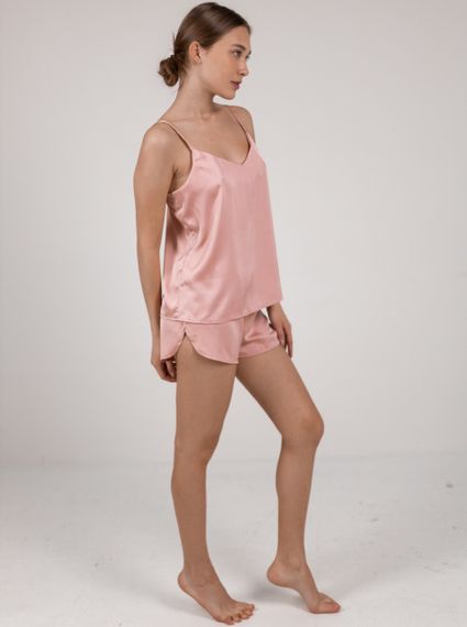 Пижама 4Profi искусственный шелк армани пудра размер S 20746 | Зображення 2