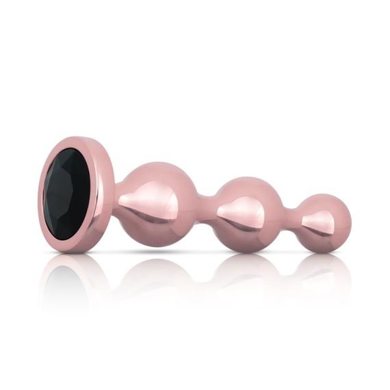 Набор анальных игрушек Rosy Gold - Metal Butt Plug Set 3 Pieces, Розовый | Зображення 2