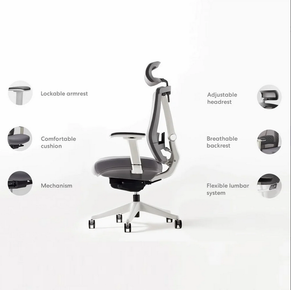 Кресло офисное ERGO CHAIR 2 BlackWhite | Зображення 2