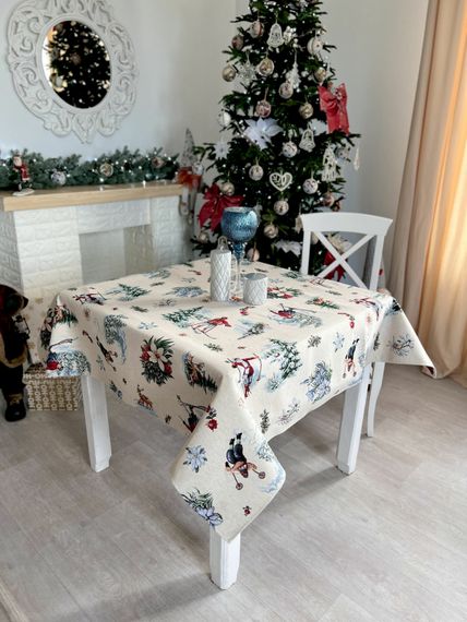 Скатертина гобеленова EDEN CHAMONIX Limaso, 137х240, Прямокутна, Новорічний, Без люрексу, 45% поліестер, 55% бавовна, Гобелен | Зображення 5