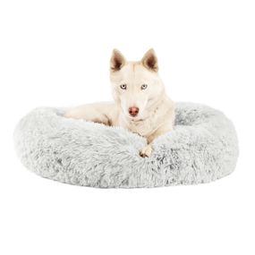 Лежак для собак та котів OutwardHound Best Friends Donut Shag, 114 х 114 см, морозний іній