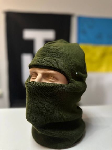 В'язана балаклава олива | Зображення 1