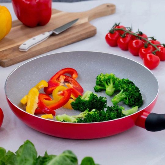 Сковорода Magio MG-1178 з мармуровим антипригарним покриттям 26 см, сковорода з товстим дном | Зображення 3