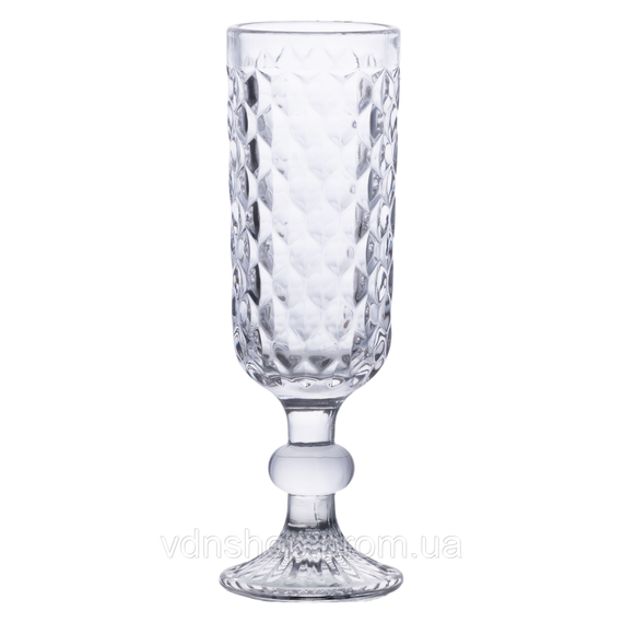 Набор бокалов для шампанского 6 штук 160 мл стеклянные HP-19-103 | Зображення 2