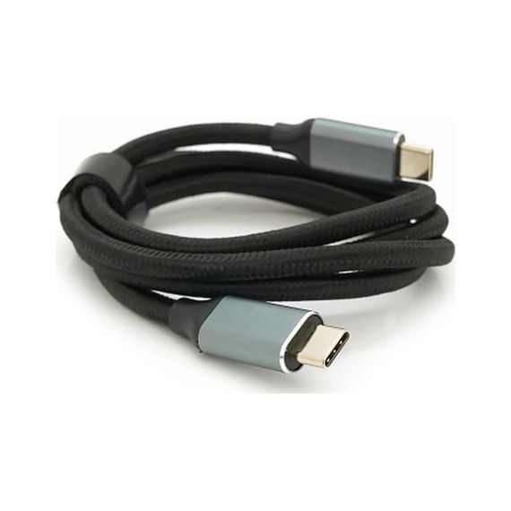 Дата кабель USB-C to USB-C 1.0m USB 3.2 Gen2 100W 10Gbps 4K60Hz black Voltronic (YT-TC-TC-B-1m) | Зображення 1