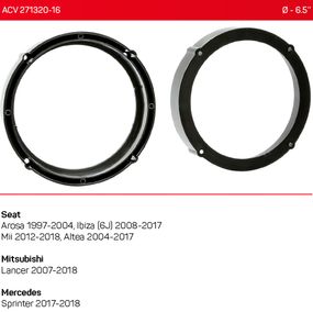 Проставки під динаміки ACV 271320-16 для автомобілів Volkswagen, Volkswagen