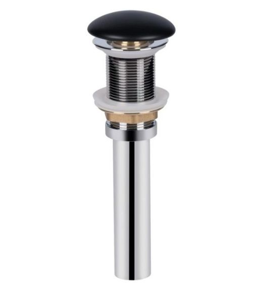 Комплект Qtap Tern: Раковина накладна прямокутна 480х370х135 мм Matt Black + Донний клапан PU03 (QT172074MBMBN47300) | Зображення 2