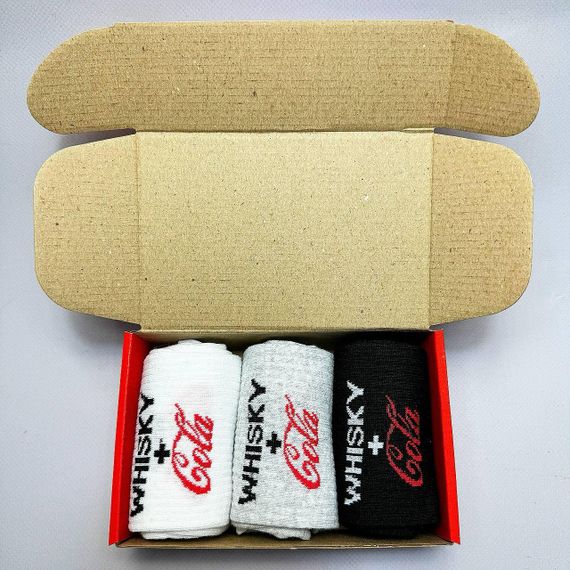 Подарочный набор мужских носков в коробке размер 40-45 3 пары разные цвета ч3бокс039 | Зображення 6