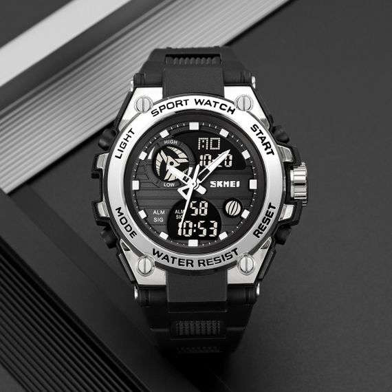 Спортивний чоловічий годинник Skmei 2360BKSI Black-Silver | Зображення 5