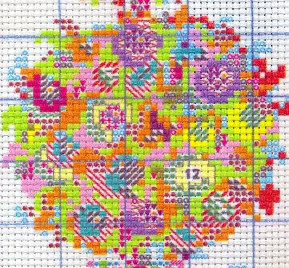 Набір для вишивання за нанесеною на канву схемою "Colorful rich tree". AIDA 14CT printed, 17*31 см | Зображення 7