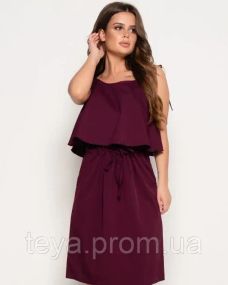 Платье для женщин цвет бордовый размер L FI_000701