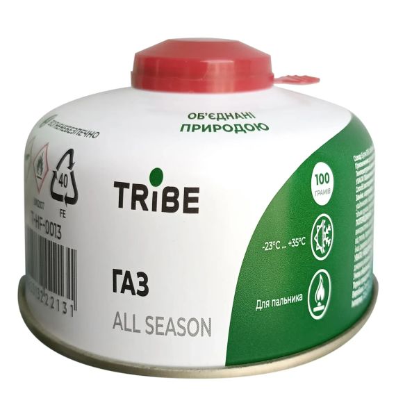 Газовий картридж Tribe 100 г різьбовий для туристичних пальників та плит T-HF-0013 | Зображення 3