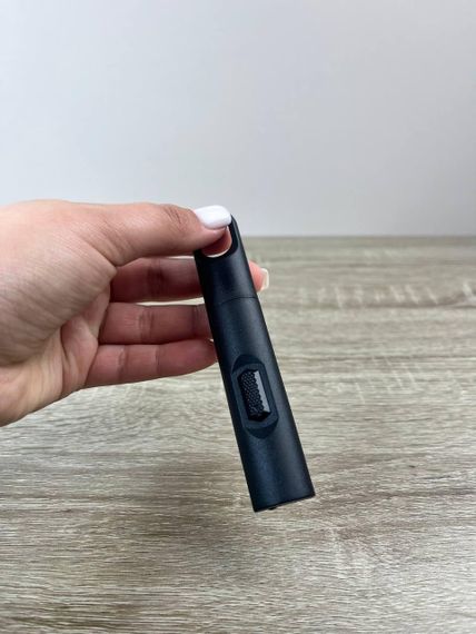 Портативный LED фонарик с лазерной указкой, компактный ручной фонарь для дома Черный | Зображення 1