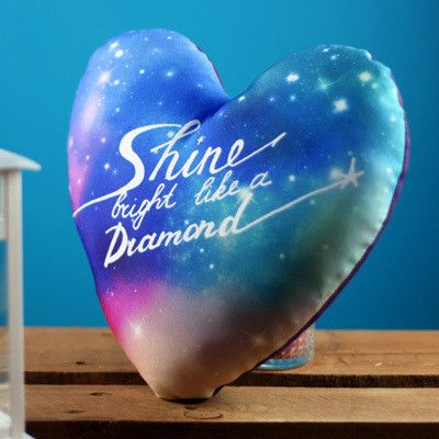 Подушка сердце Shine bright like a Diamond 37x37 см (4PS_WOL006)