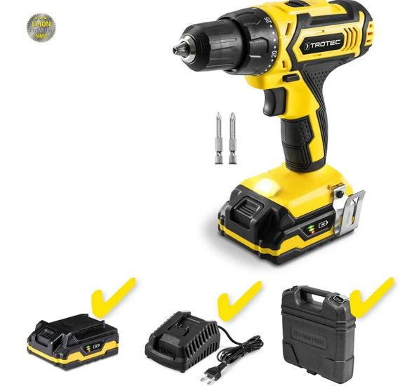 Дриль-шурупокрут акумуляторний Trotec PSCS 11-20V з АКБ та ЗП + кейс (4410000302) | Зображення 9