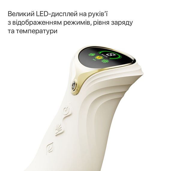 Смарт пульсатор-кролик з вібрацією Zalo Mose 2 Ivory White, підігрів до 42 °C, кристал Swarovski | Зображення 7