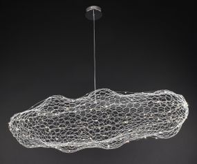 Люстра світлодіодна підвісна LED світильник для квартири на стелю лед 27661 Хром 25-200х55х150 см.