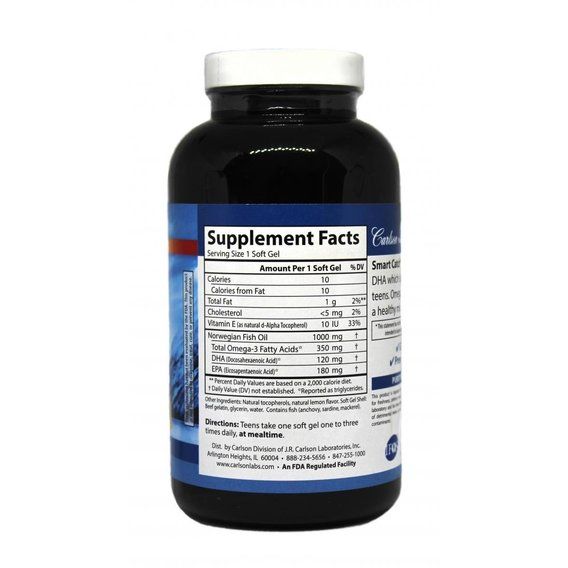 Омега 3 Carlson Labs Smart Catch 90 Soft Gels | Зображення 1