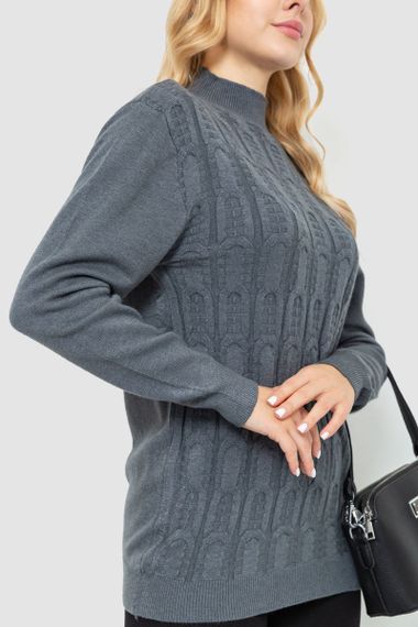 Светр жіночий, колір темно-сірий, 221R20PCS4 | Зображення 2