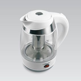 Электрочайник стеклянный Maestro MR-065-WHITE, 1.8 л, 2200 Вт, с подсветкой