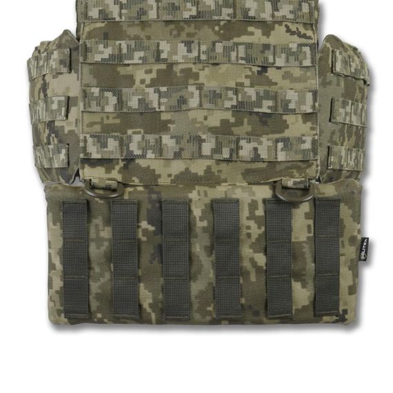 Плитоноска CEN.2 Cordura1000D NIR піксель + напашник з балістичним пакетом 1 класу та захист попереку 1 класу | Зображення 3