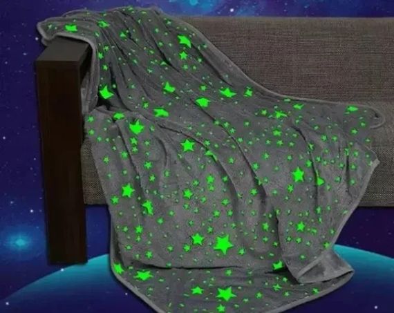 Сірий Дитячий плед-покривало Magic Blanket, що світиться в темряві 150*200