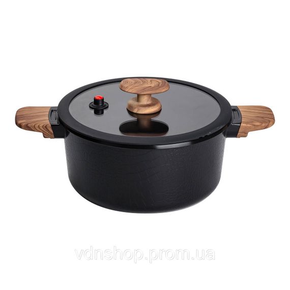 Алюминиевая кастрюля с керамическим антипригарным покрытием 4.7 л Ø 24 см черный MGC HP-4-453B