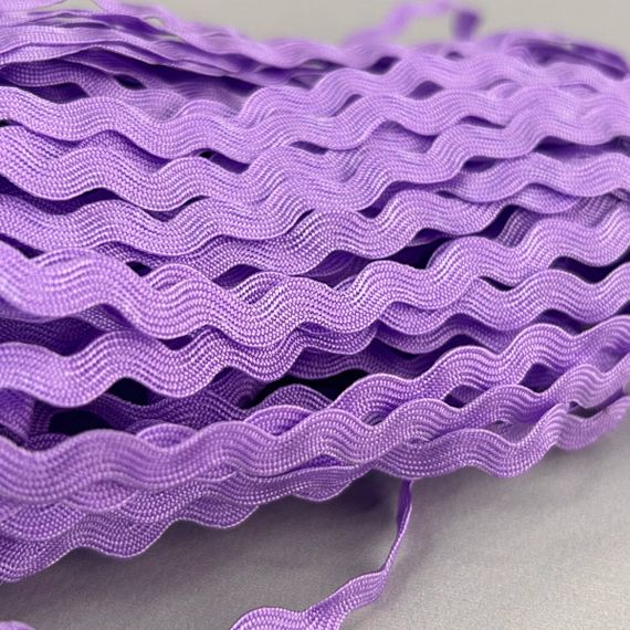 24 м - Тесьма Вьюнок-зигзаг 5 мм - лавандовый