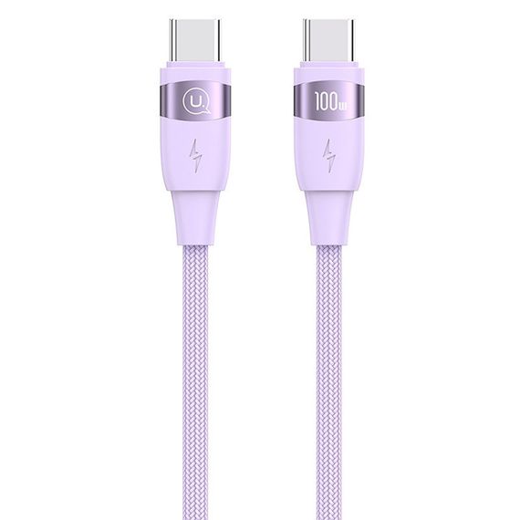 Дата кабель Usams US-SJ633 U85 Type-C to Type-C 100W (2m) Purple