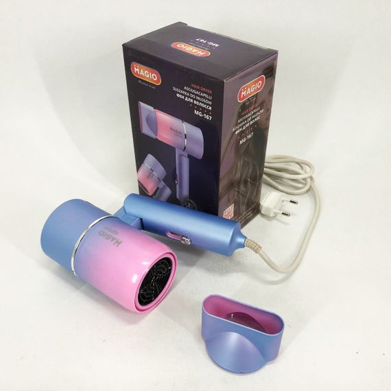 Фен MAGIO MG-167, Електричний фен для сушіння волосся, Легкий професійний фен, Жіночий фен для волосся | Зображення 3