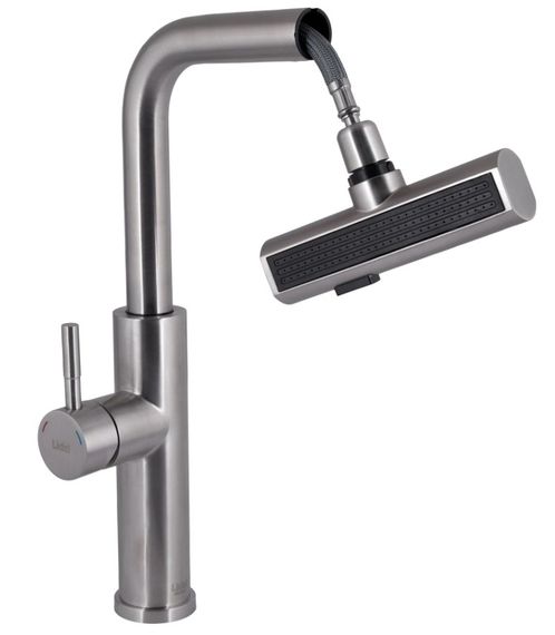 Змішувач для кухні Lidz Aria 015FLT з висувним мультифункціональним виливом-лійкою LDARI015FLTNKS37643 | Зображення 3