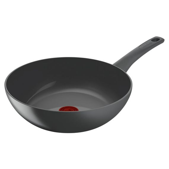Сковорода Tefal ВОК Renewal, 28см, алюміній, бакеліт, сірий (C4261943)
