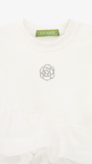 Блуза однотонна для дівчинки DomeiLand 851050 122 см Білий shop (2000999436871) | Зображення 1