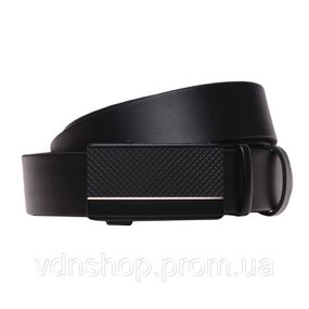 Автоматический мужской пасок с пряжкой115-125×3.5 / ремень на брюки Borsa Leather, черный