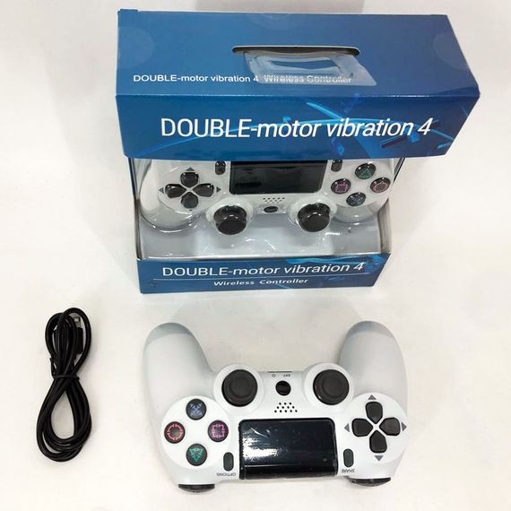 Джойстик DOUBLESHOCK для PS 4, бездротовий ігровий геймпад PS4/PC акумуляторний джойстик. Колір білий TA-86 | Зображення 3
