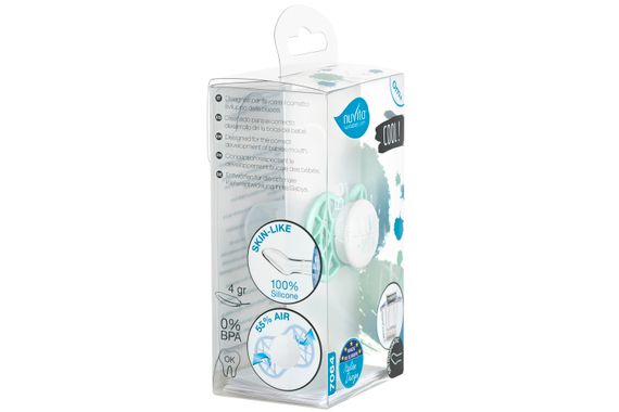 Пустышка ортодонтическая Nuvita NV7064 Air55 Cool 0m+&quot;I LOVE MUM&quot; мятная (NV7064SG) | Зображення 3