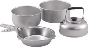 Набір туристичного посуду для трьох осіб Easy Camp Adventure Cook Set M Silver Компактний Алюмініевий набір
