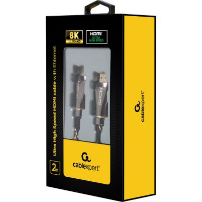 Кабель мультимедийный HDMI M to HDMI M 2.0m V2.1 Premium Cablexpert (CCBP-HDMI8K-2M) | Зображення 2