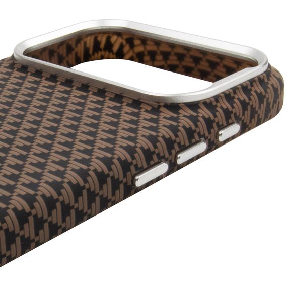 Чохол TPU+PC KVZV Triangular Pattern with Magnetic Fit для Apple iPhone 17 Pro Max / 18 Pro Max 6.9 Khaki | Зображення 3